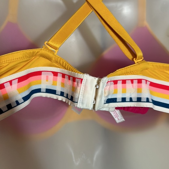 PINK Victoria's Secret Yellow Wear Everywhere T-Shirt Lightly Lined Bra 36D - Picture 10 of 16
